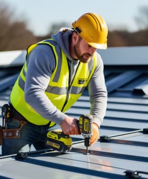 Stone-coated steel roofing tiles installation by IDE Global Link